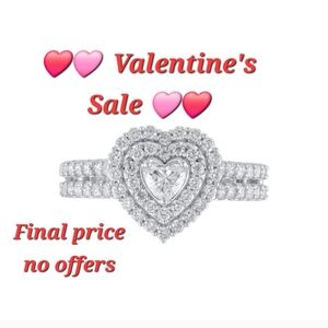 1ct Heart Shaped Diamond Ring Sz 7 NWT